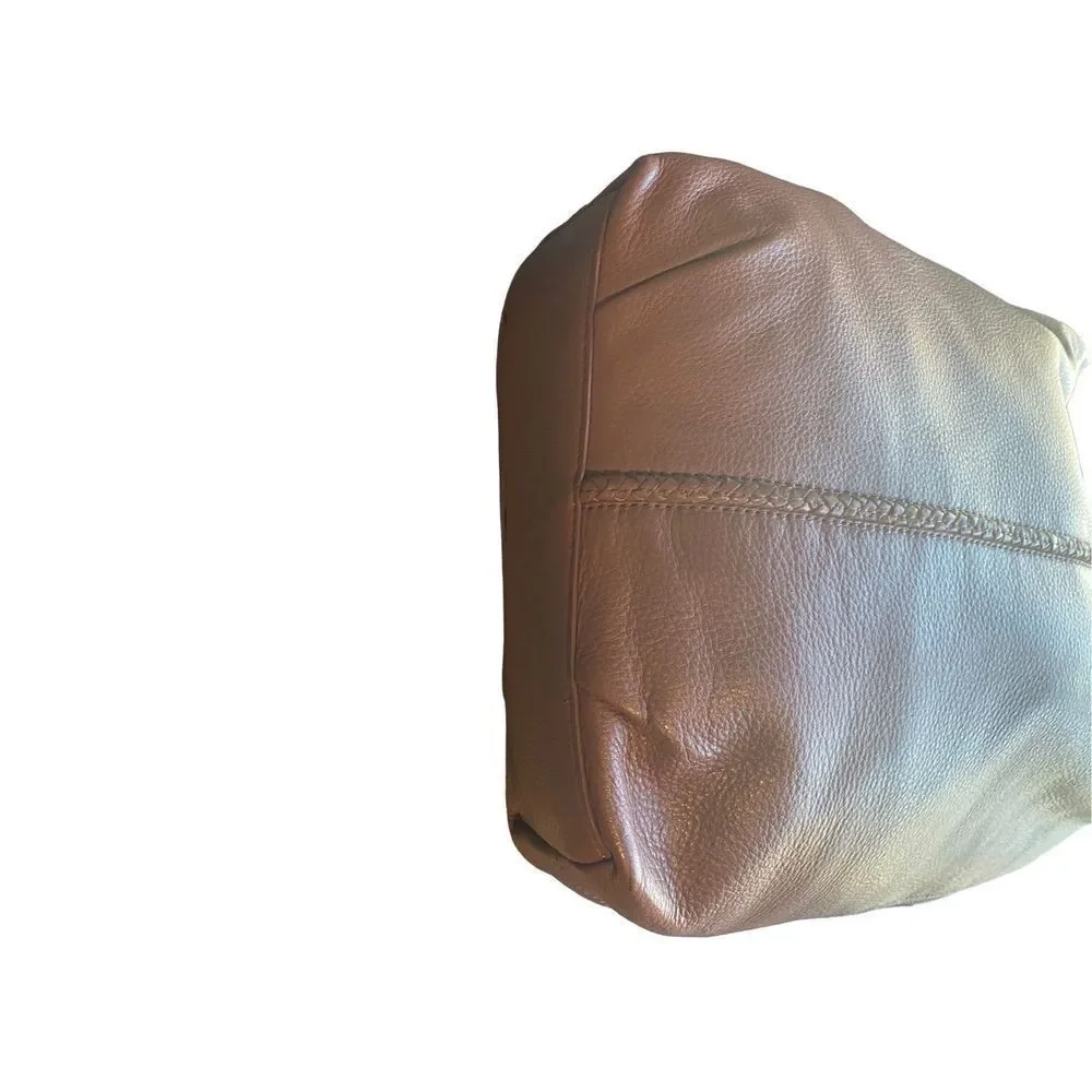 Lucky Brand brown leather over the shoulder  large hobo bag rare